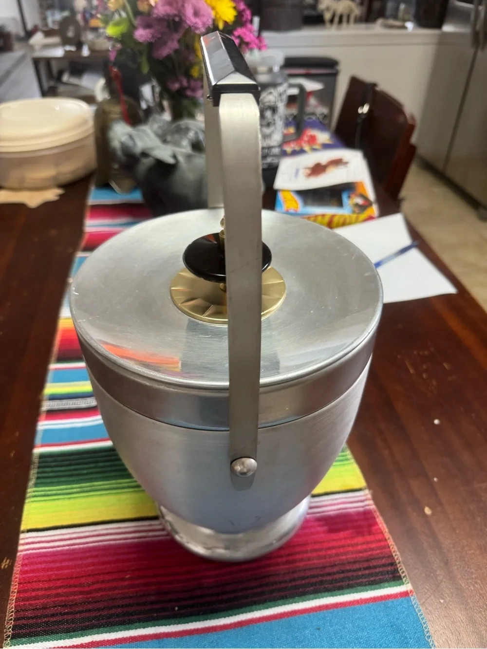 1950s kromex ice bucket Mcm atomic age space age barware shag tiki